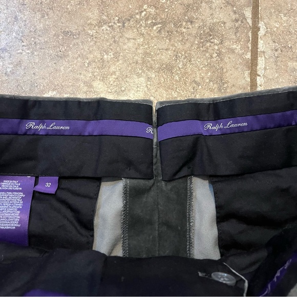 Ralph Lauren Purple Label Mens Grey Velvet Pants- Adjustable- Sz 32x39- NWT - Picture 14 of 16